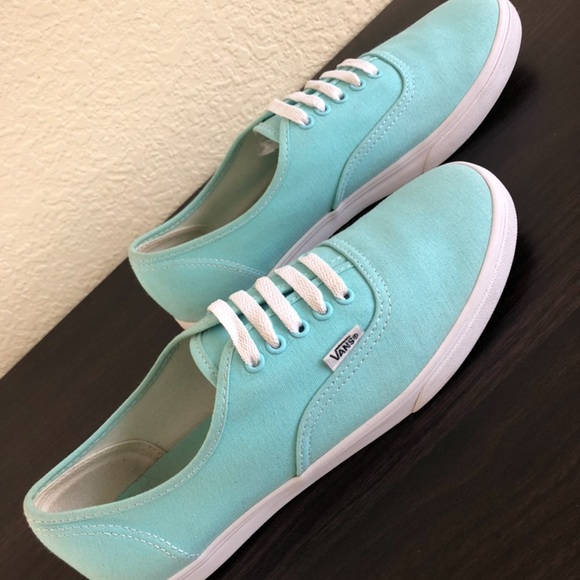 light blue low top vans